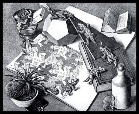 Mc Escher Print Escher Art Reptiles Circa 1943 Etsy Uk