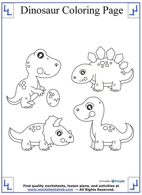 Stay with us and we come up with new pictures for you. Baby Dinosaurs Coloring Page (с изображениями) | Милые ...