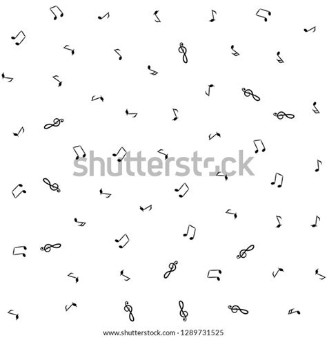 Hand Drawn Music Notes Vector Endless Stock Illustration 1289731525