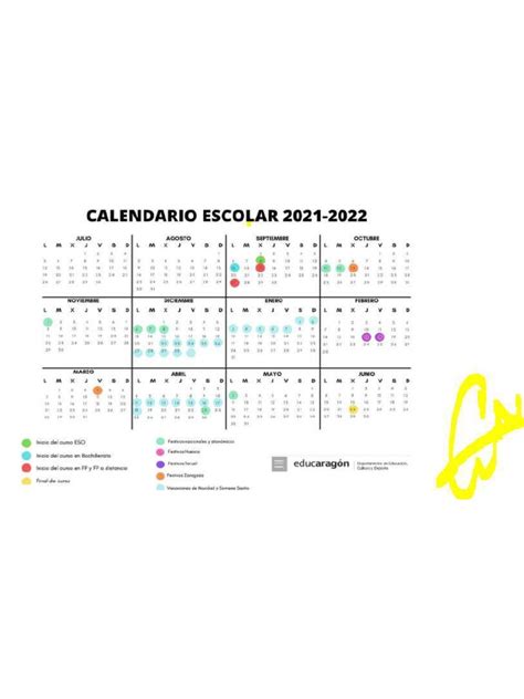 Calendario Escolar Aragon 2021 2022 Pdf