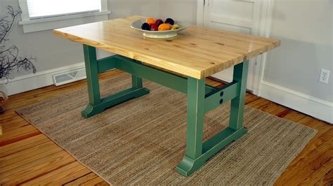 Boasting a farmhouse aesthetic, this mix and match 72 in. How to Build a Trestle Table - Plans Available! - YouTube