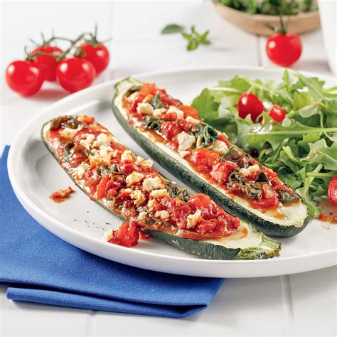Courgettes farcies à la sauce à la viande