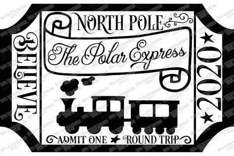 Polar Express Train Ride Christmas Train Ticket Free Svg File Sexiz Pix