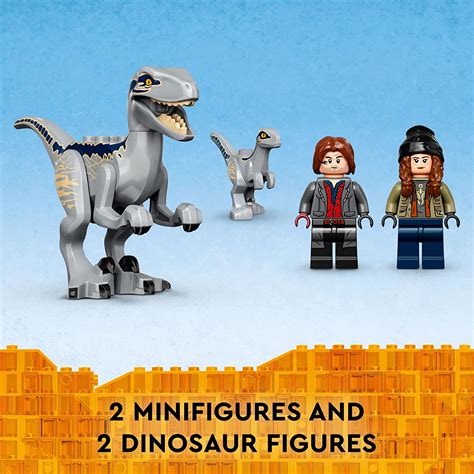 Buy Lego Jurassic World Dominion Blue And Beta Velociraptor Capture 76946 Dinosaur Building Toy