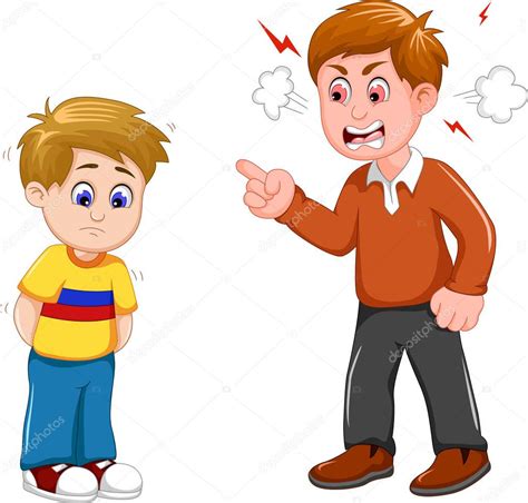 Cartoon Father Scolding His Son Stock Vector Image By ©starlight789