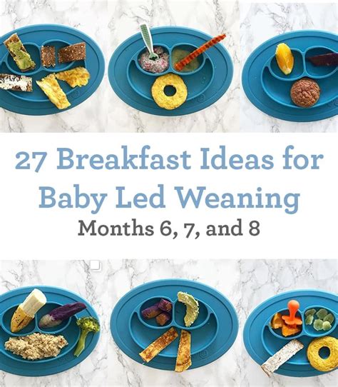 Usually i strip her down to her diaper because things get messy! breakfast ideas for baby led weaning (6 to 9 months | Baby ...