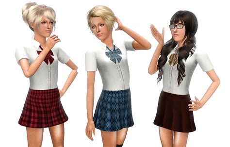 Blue Sky Style School Uniform Skirts 02