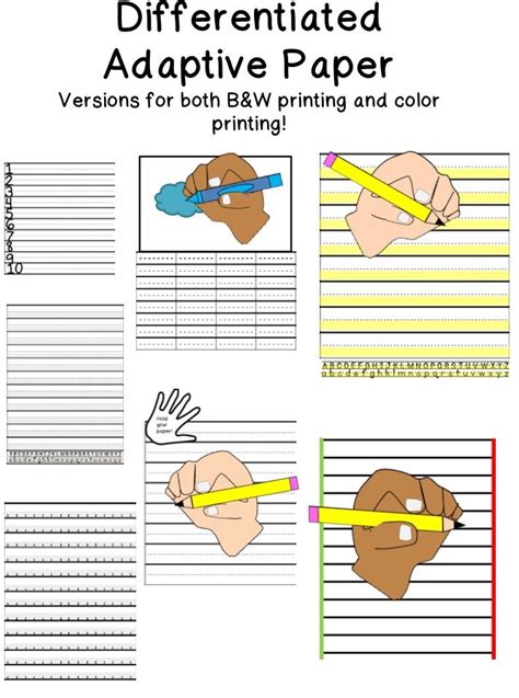 Adapted Paper For Color And Blackwhite Printing Adaptive Occupational
