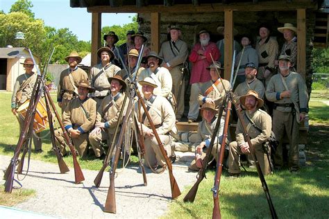9th Texas Infantry Civil War Reenactors Battle For Old Mill Station