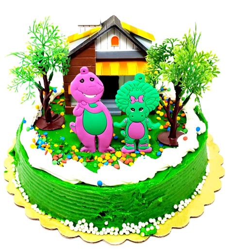 Buy Barney And Friends Cake Topper Set Featuring Barney The Dinosaur
