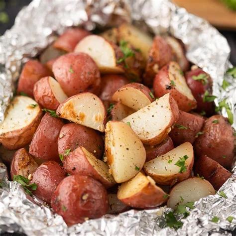 Roll the tenderloin in puff pastry and bake. Foil pack grilled red potatoes - grilled baby red potatoes