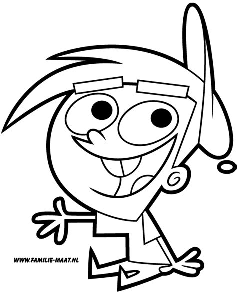 Timmy Turner The Fairly Oddparents Kleurplaat Nickelodeon Kleurplaten