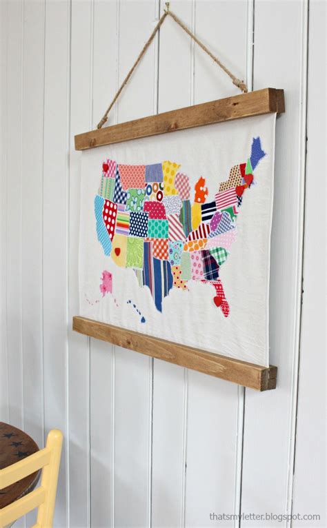 Thats My Letter Diy Usa Map Wall Hanging