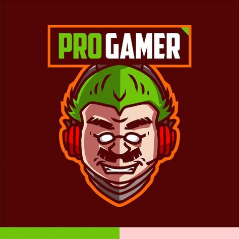 Pro Gamer Mascot Logo Premium Vector