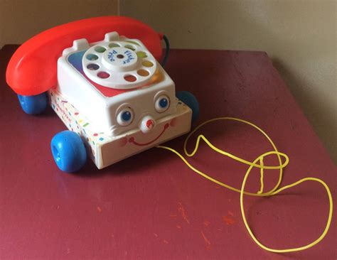 Vintage Authentic Novelty Fisher Price Retro Rotary Phone Toy 1980s