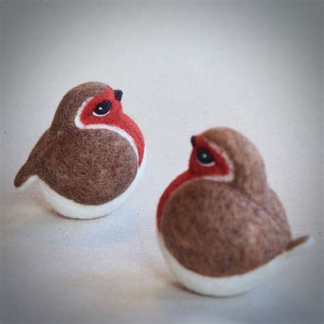 Needle Felted Robin By The Lady Moth Robin Ornament
