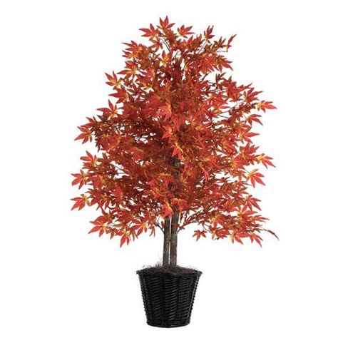 Maple Tree In Basket Trees To Plant Potted Trees Faux Plants