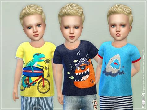 The Sims Resource T Shirt Toddler Boys P03 By Lillka • Sims 4 Downloads