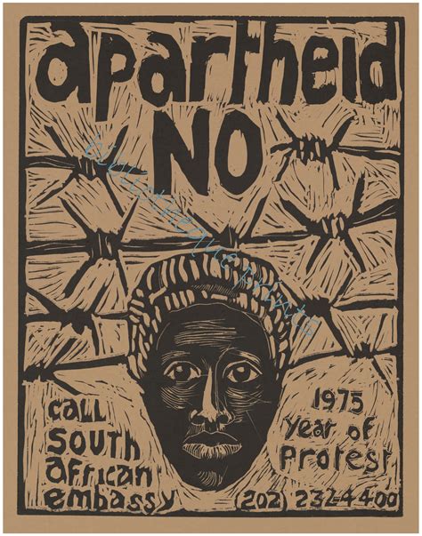 Apertheid No South Africa Anti Apartheid 1975 Poster Fine Etsy