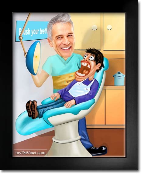 dentist caricature from photo