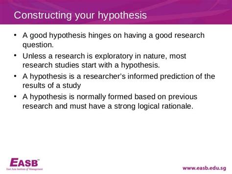 How To Formulate A Hypothesis