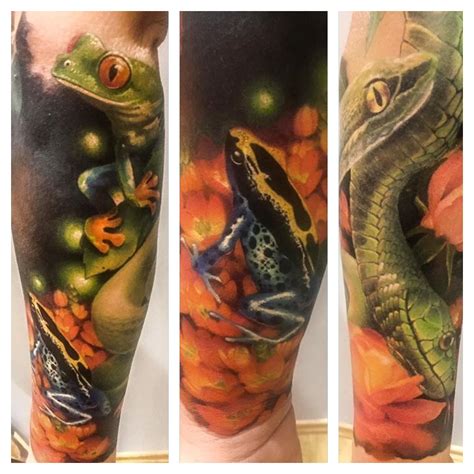 Reptile Frog Snake And More Tattoo In Color By Brigi Kis At Tattoo