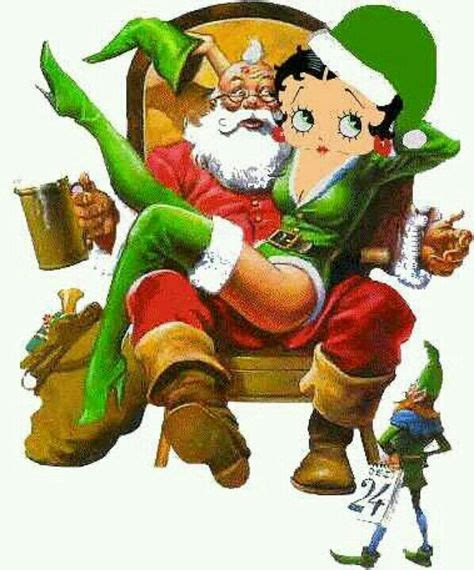Sittin On Santas Lap With Images Betty Boop Pictures Betty Boop