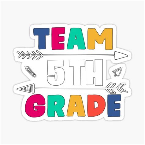 Team 5th Grade Sticker By Lahcenzabir Redbubble