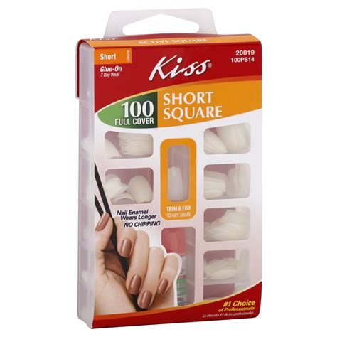 Kiss Nail Kit Short Square Short Length 100 Ct