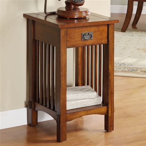 Oakcrest End Table With Storage Mission Style End Tables Mission