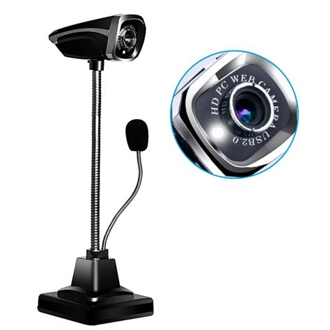 M USB Wired Webcams PC Laptop Million Pixel Video Camera Adjustable Angle HD LED Night