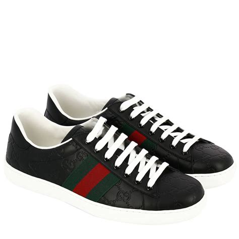 Gucci Shoes Men Sneakers Gucci Men Black Sneakers Gucci 386750