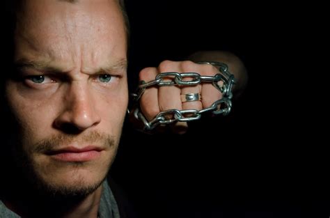 Angry Man With Chains Free Stock Photo Public Domain Pictures