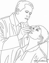 Coloring Doctor Colouring Woman Ophthalmologist Drawing Drawings Popular sketch template