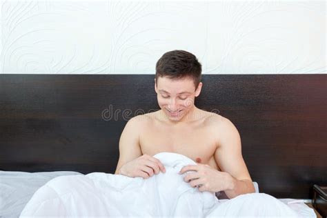 Man Feeling A Bit Shame Of His Strong Stock Image Image Of