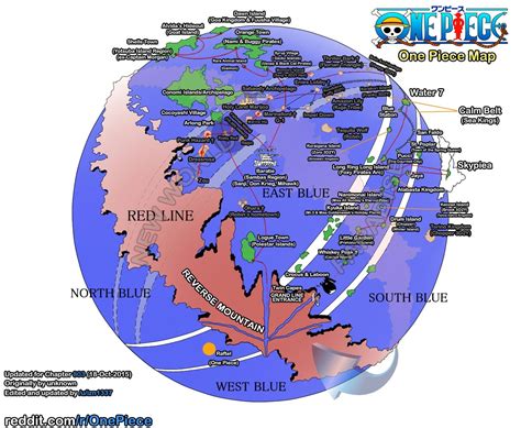 Updated map of the One Piece World : OnePiece