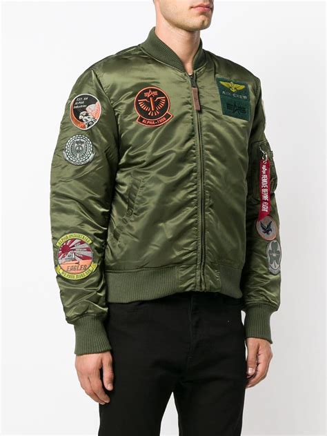 Find great deals on ebay for alpha industries bomber jacket. Lyst - Alpha Industries Patch Bomber Jacket in Green for Men