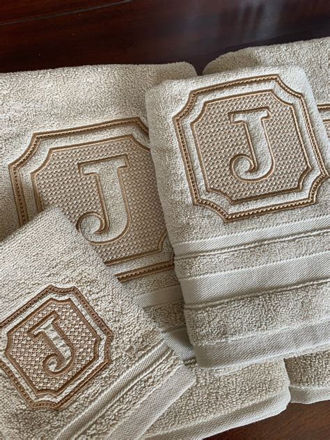 Monogrammed Luxury Bath Towel Set Hand Towels Wedding T Etsy