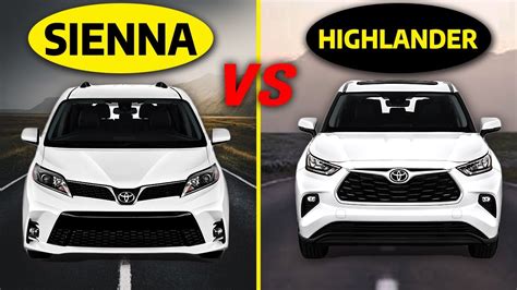 Toyota Sienna Vs Toyota Highlander Complete Comparison Youtube