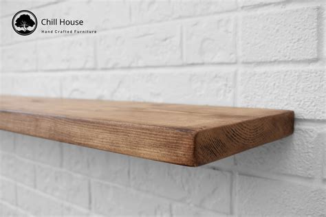 Rustic Chunky Floating Shelf Handmade From Solid Wood 6x15 Etsy Uk