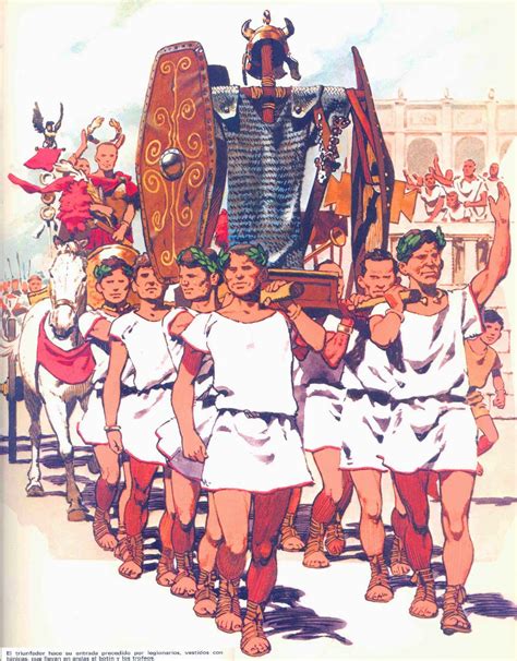 Julius Caesar Triumphant return with spoils from his Gallic War Древний рим Римская империя Рим