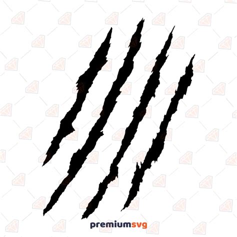 Claw Marks SVG Vector Files Scratch Marks Clipart PremiumSVG