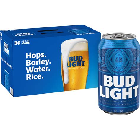 Bud Light Beer 36 Pack 12 Fl Oz Cans 4 2 Abv
