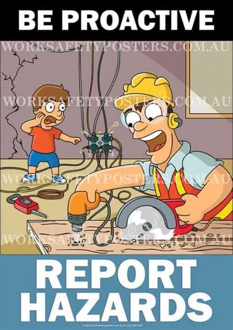 Report Hazards Poster Workplace Safety Australia