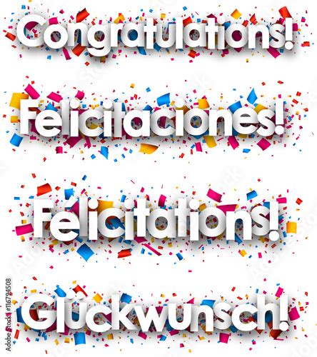 Congratulations Paper Banners Stock Image And Royalty Free Vector
