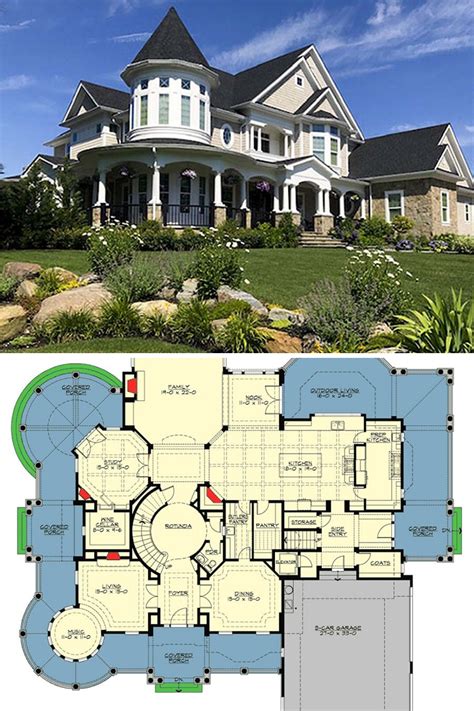 Two Story 4 Bedroom Shingle Style Dream Home Floor Plan Victorian