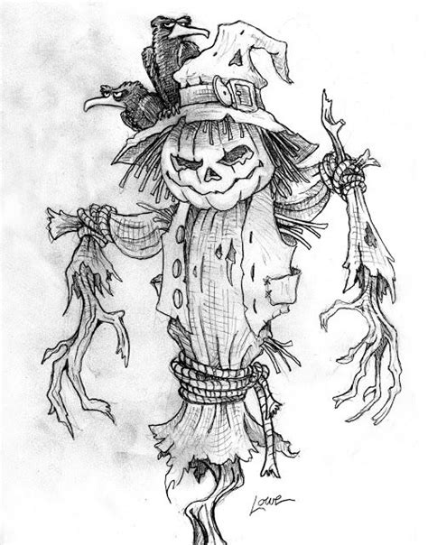 Dave Lowe Design The Blog 15 Days Til Halloween Sketching Scarecrow