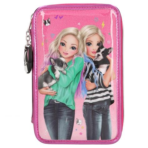 Top Model Filled Triple Pencil Case Friends Pink Sugacane Toys