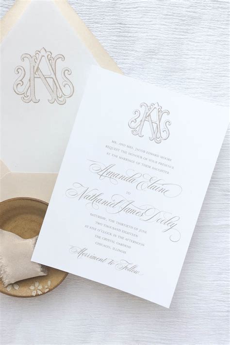 Wedding Monogram Use Custom Wedding Invitations Monogram Wedding