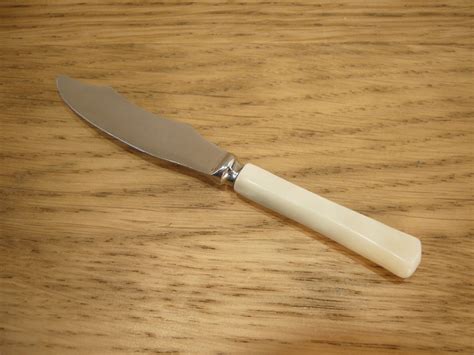 Vintage Butter Knife With Sheffield Stainless Blade And Faux